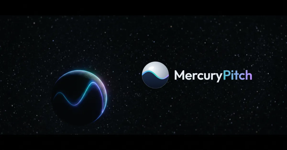 The MercuryPitch share card for mercurypitch.com: MercuryPitch